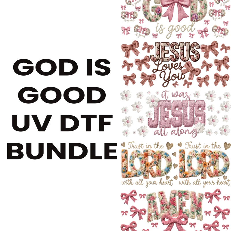 GOD IS GOOD UV DTF BUNDLE FOR CUPMAKING