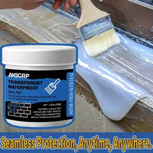 Transparent Waterproof Agent, Nano Leak-Proof Coating for RV, Boats, Homes, Durable Protection, Easy Application, Brush Included, Boat Sealer