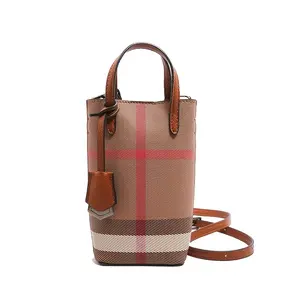 Chic Plaid Mini Phone Bag, Adjustable Detachable Strap, Crossbody Handbag, Perfect for Commute & Casual, Fashionable Accessory