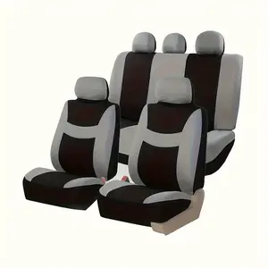 9pcs Car Seat Covers Set, Comfortable Smile Design, Universal Fit for Sedan Suv Van, Durable Easy Clean Interior Accessories, Car Seat Cushions