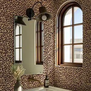 Peel and Stick Leopard Print Wallpaper Self-Adhesive Removable Durable for Home Decor Accent Wall DIY Projects