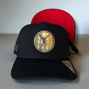 Centenario Hats Black Snapback for Men Adjustable Fit Classic Design Mexico Caps with Red Front Panel & Unique Logo Detail