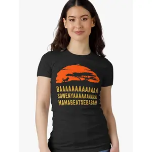 BAAAAAAAAAAAAA SOWENYAAAAAAAAAA MAMABEATSEBABAH African Lion T Shirt Fitted T-Shirt PE1