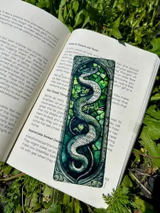 Cunning Serpent Bookmark – H. Potter Inspired, Slyth. House Art erin, Unique Gift for Potter heads & Book Lovers