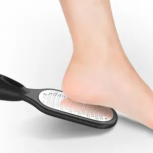 Professional Stainless Steel Foot File, Safety Splash Guard Design, Ergonomic Handle, Durable Callus Removal Tool, Home Spa Pedicure Care, Ideal for Pedicures, Foot Callus Remover