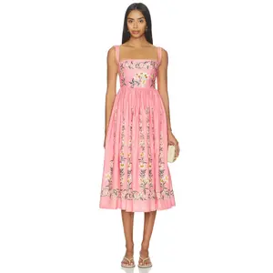 Agua by Agua Bendita Mielero Midi Dress in Multicolor
