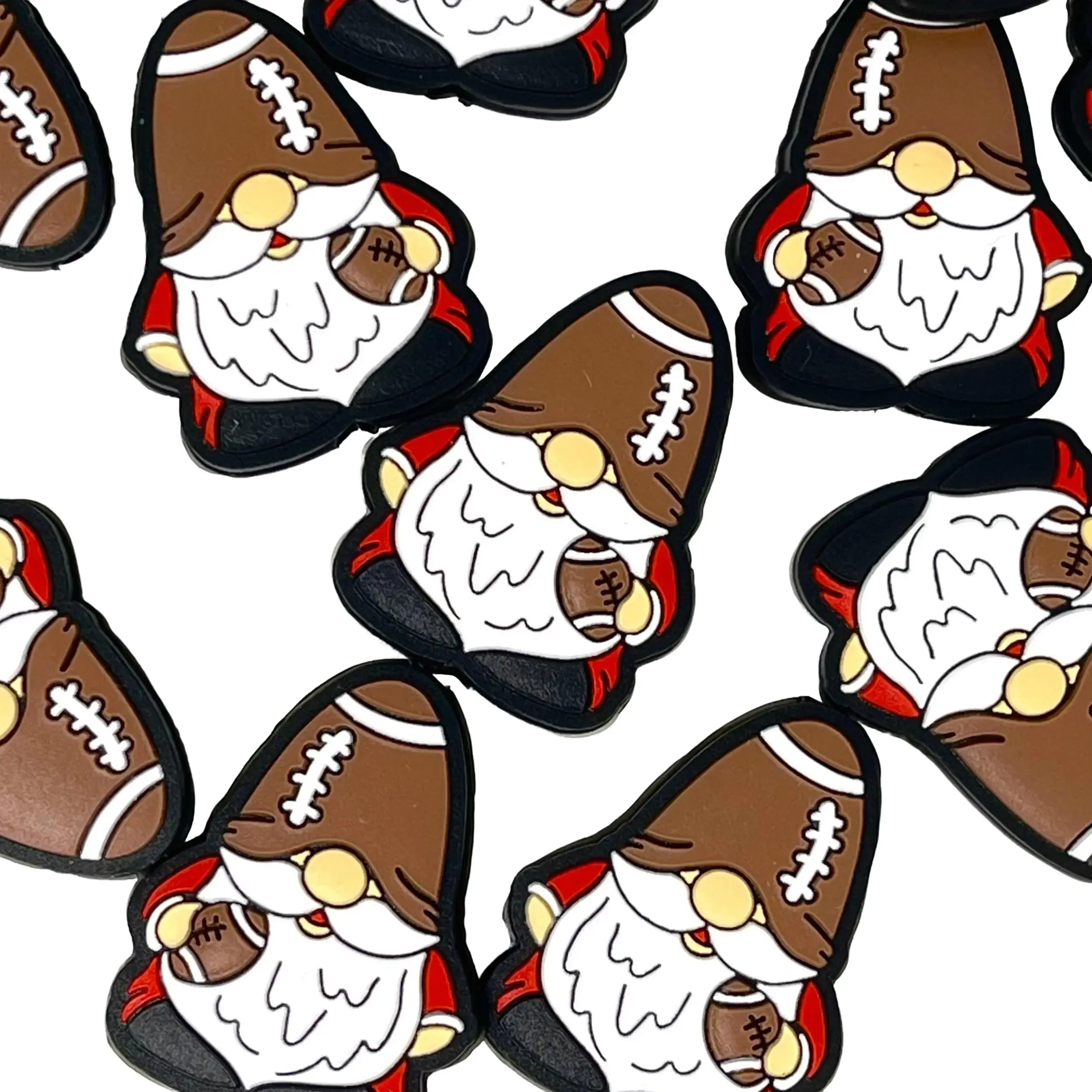 1pc Football Gnome Silicone Focal Beads | Colorful Bead Shop | DIY Craft Supplies