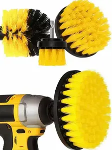 [3counts]Electric Drill Brush Set for Floor Tiles Bathtub Tile & Car Detailing Durable Synthetic Cleaning Tool Kit