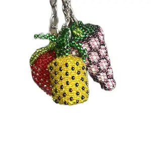 Beaded Fruit Keychain - Colorful Beaded Design, Ideal Keychains