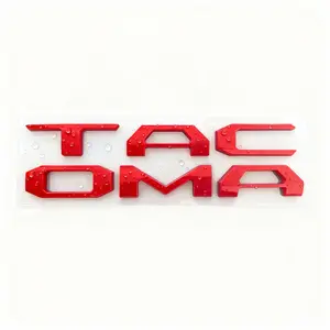 3D Red Raised Letter Tailgate Emblem for Toyota Tacoma – OEM-Style Logo Upgrade, No Drilling Required, Easy Peel-and-Stick Installation (Fits 2024–2026 Models)