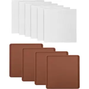 4  Dehydrator Mats & 6 Mesh Dehydrator Sheets,  Non-stick Tray Liner with Edge, Compatible with Cosori CP267-FD for Fruits Meat Vegetables(Pack of 10)