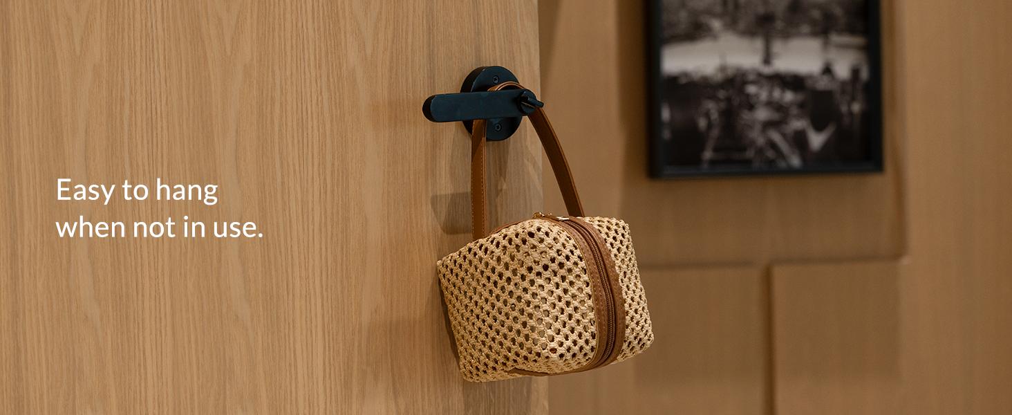 Cabbrix Decorative Door Stoppers for Standard Interior Doors - Cute Rope Knot Design, Weighted Doorstop for Home & School, Beige