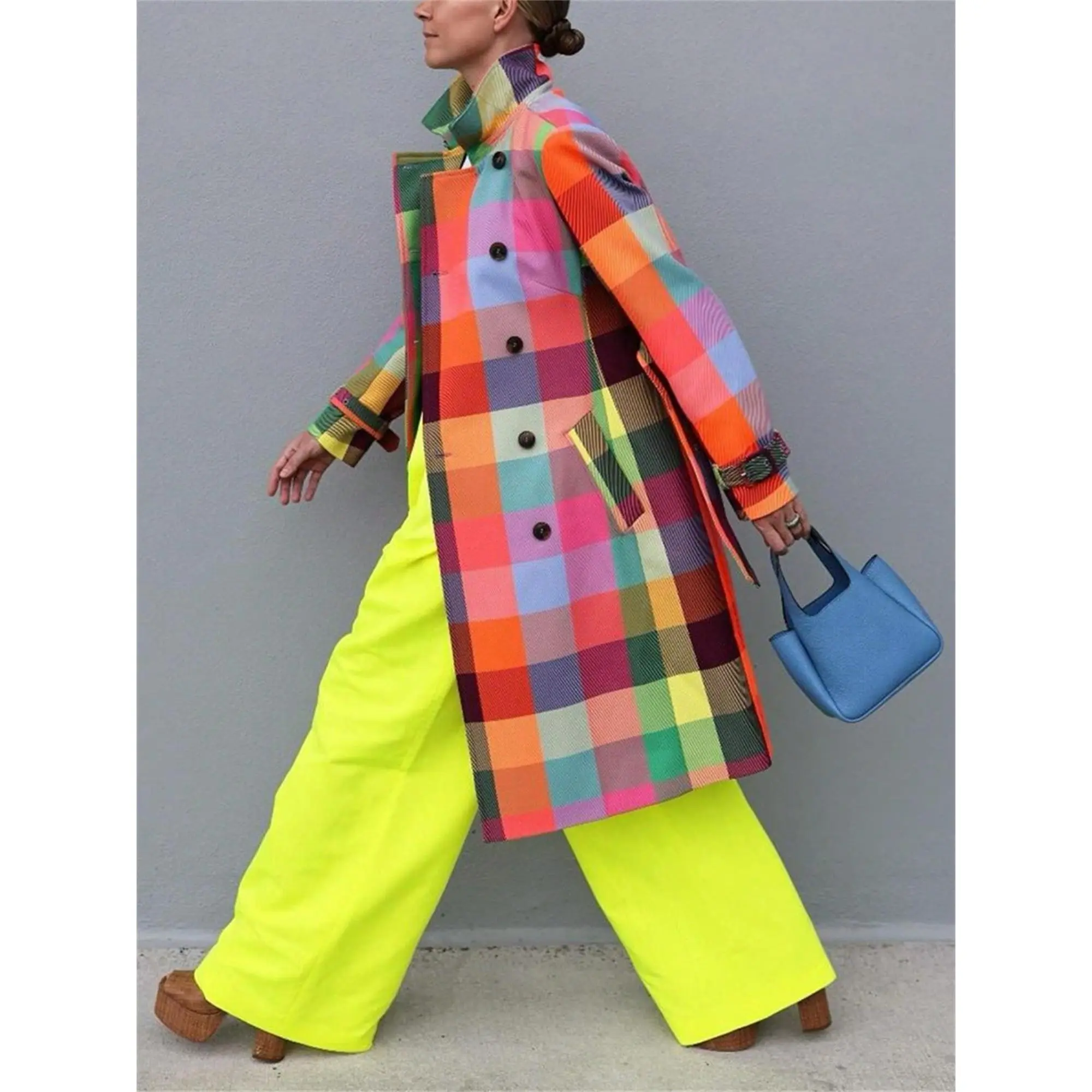 Plaid Womens Coat Nordic Women