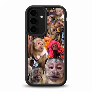 Phone Case • Soft Silicone Shell • Ladder Lens Protection • Designed for Samsung Galaxy Models Including A17, A16, A26 And More • Featuring Monkey Memes