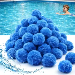 4.5LB Reusable Pool Filter Balls for Sand Filter Pump, Replace 150 lbs Sand, High Efficiency 3-5 Micron Filtration, No Clogging, Eco-Friendly Pool Filter Media