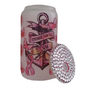 16 oz cancer awareness Libby cup