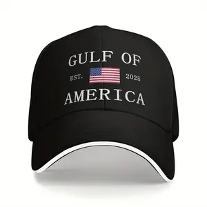 Gulf of America Patriotic Baseball Cap - EST. 2024 American Flag Design, 100% Polyester Snapback Hat for Men & Women, Casual Unisex Adjustable Headwear Gift, Casual Headwear | American Flag Hat | Polyester Cap, Baseball Hat