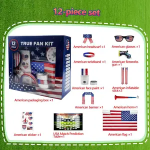 USA True Fan Kit – 12-Piece Ultimate Cheer Gift Decor USA True Fan Kit – 12-Piece Ultimate Cheer Gift Decor