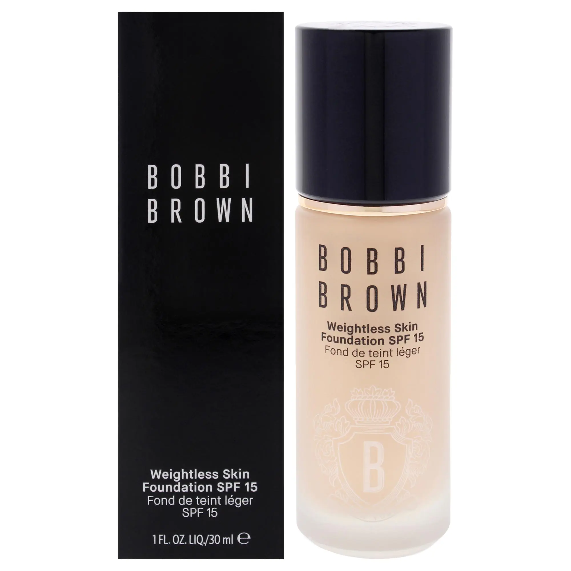 Bobbi Brown Weightless Skin Foundation SPF 15 - N-030 Neutral Sand, Flawless Daily Face Makeup for Women with Natural Glow - 1 oz