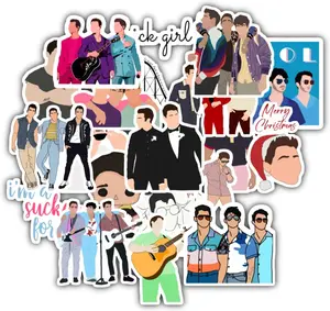 20 Pcs Stickers Packs Jonas Colorful of Vinyl Nick Decal Aesthetic Sticker Waterproof for Water Bottle Computer Laptop Luggage Phone Car Skateboard Bumper