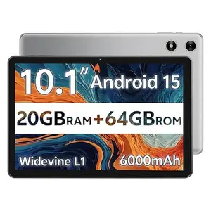Android Tablet 10 Inch, 2025 Android 15 Tablet for Kids Adults, 20GB RAM 64GB Storage 1TB Expandable, Dual Cameras 8MP 2MP, 6000mAh Dual Speakers WiFi 6