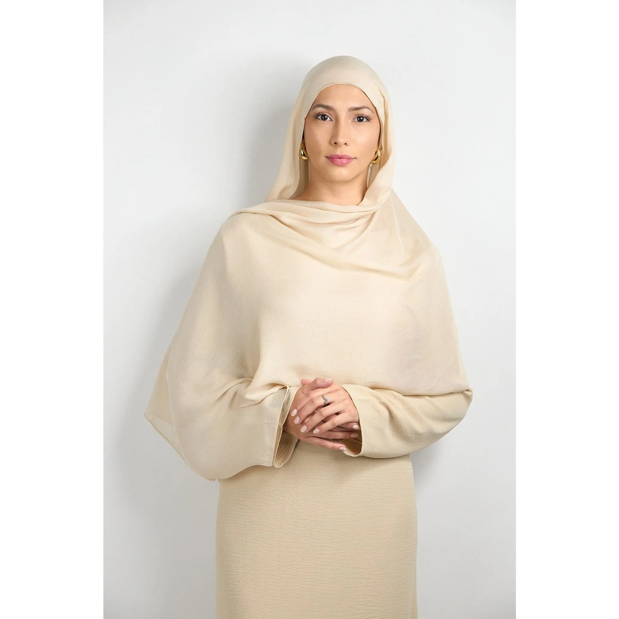 Modal Hijab with Matching Undercap Light Beige #47