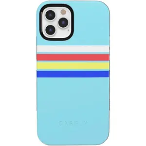Totally Groovy | Teal Rainbow Stripes Color Block Case