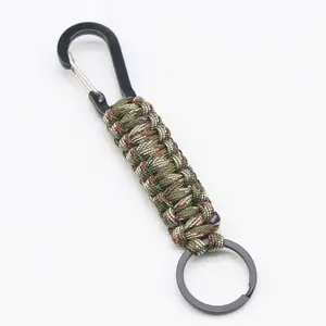 Outdoor survival mountaineering key chain umbrella rope woven key chain umbrella rope pendant key ring umbrella rope key chain