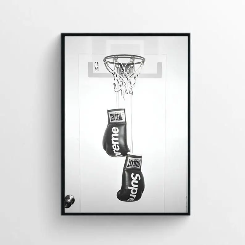Hypebeast Boxing Poster, Black And White Poster,Poster, Sport Poster