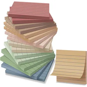 (16 Pack) Lined Sticky Notes 3x3 in Ruled Stickies Super Sticking Power Memo Pads  Colors,   Windows Doors,Recyclable,Easy to Write