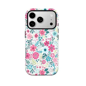Spring-themed floral pattern, durable and shock-absorbing two-in-one phone case, suitable for iPhone 17, 16, 15, 14, 13, 12, 11, X, Samsung, and other series models. Can be given as a holiday gift to friends or family.