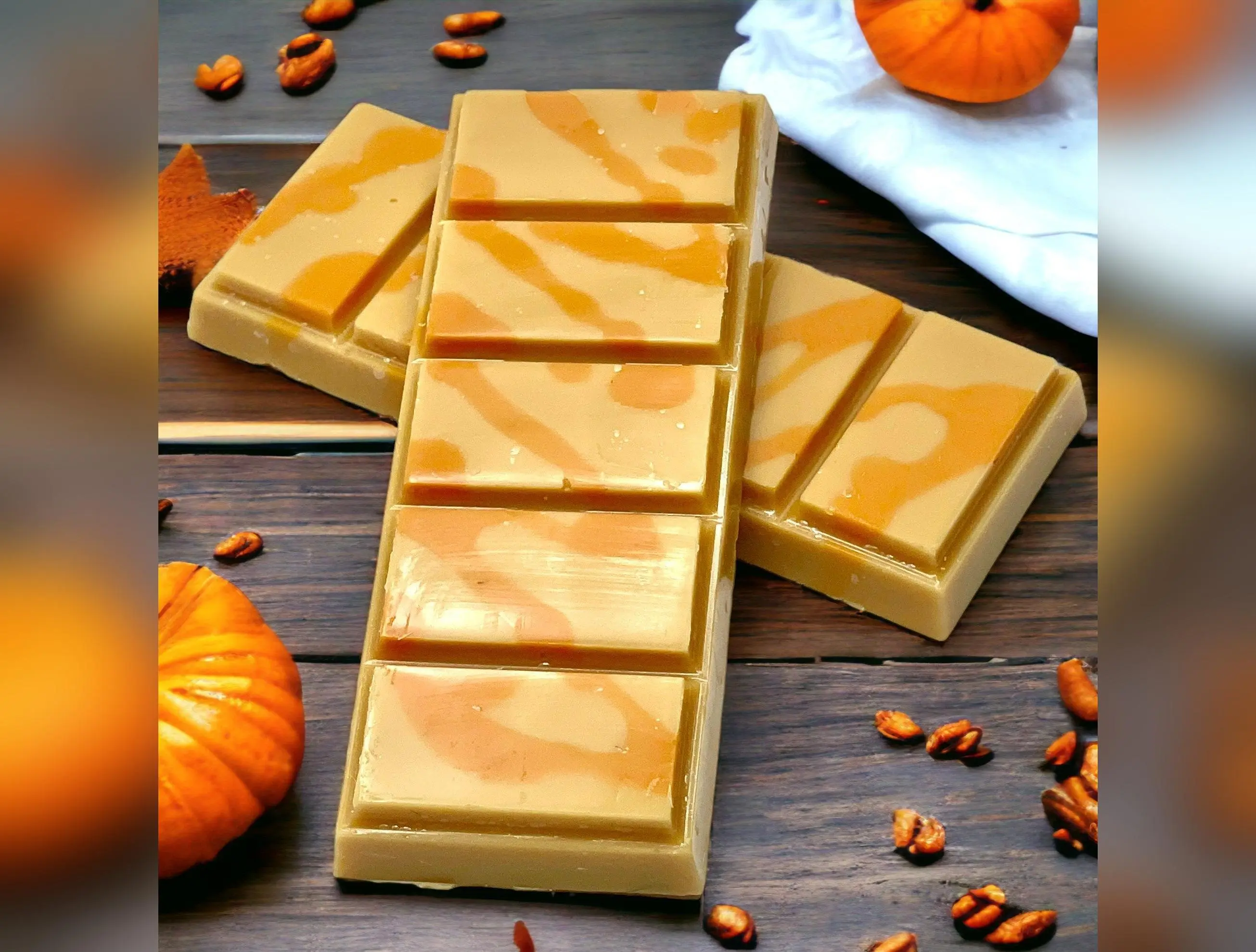 Pumpkin Pecan Waffles Snap Bar. Strongly Scented Soy Wax. Wax Melts/Wax Tarts/Snap Bar for Wax Warmers. 1.75 Oz. 1 Bar