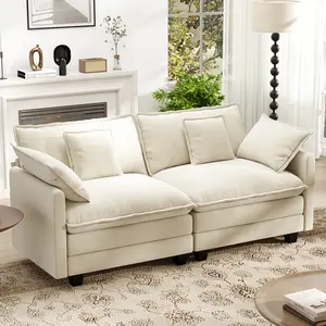 IHanHerry 76.7-in 2-Seat Modern Chenille Cloud Sofa - Comfortable, Stylish Indoor Living Room Furniture
