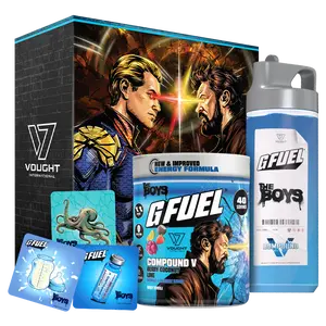 G FUEL Energy Formula | Compound V Collector's Box | Berry Coconut Lime | Collectible Box and Custom Tall Metal Sipper