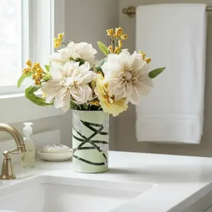 Mint Silver Glass Vase Collection