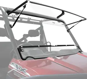StarknightMT Flip Windshield Compatible with Polaris Ranger XP 1000 / Crew 1000 (2017-2026), Front Full Windshield with Gas Struts, Hard Coated Scratch Resistant, Rattle-Free, Work with Grab Bar