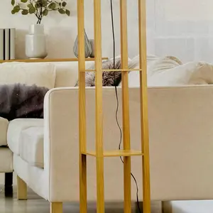 Floor Lamp with Shelf for Storage and Display