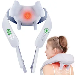 neck and shoulder massager, wireless back buckle design, the sixth generation of shiatsu shoulder and neck massager, massage the trapezius muscle, deep tissue, relieve neck and shoulder pain Comfort