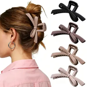 4Pack Bow Hair Clips for Women Cute Non-Slip Large Hair Claws Clips for Thin Thick Hair Strong Hold Butterfly Hair Accessories