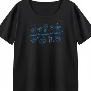 S-6XL Women's Speech Language Pathologist SLP Shirt Clinical Aesthetic Graphic Tee SLP Career Wear KT1299