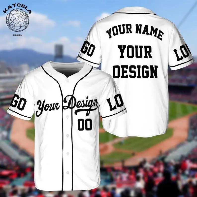 Custom Baseball Jersey Personalized Name Number, Team Uniform Shirt, Matching Family Outfit, Birthday Gift for All Ages