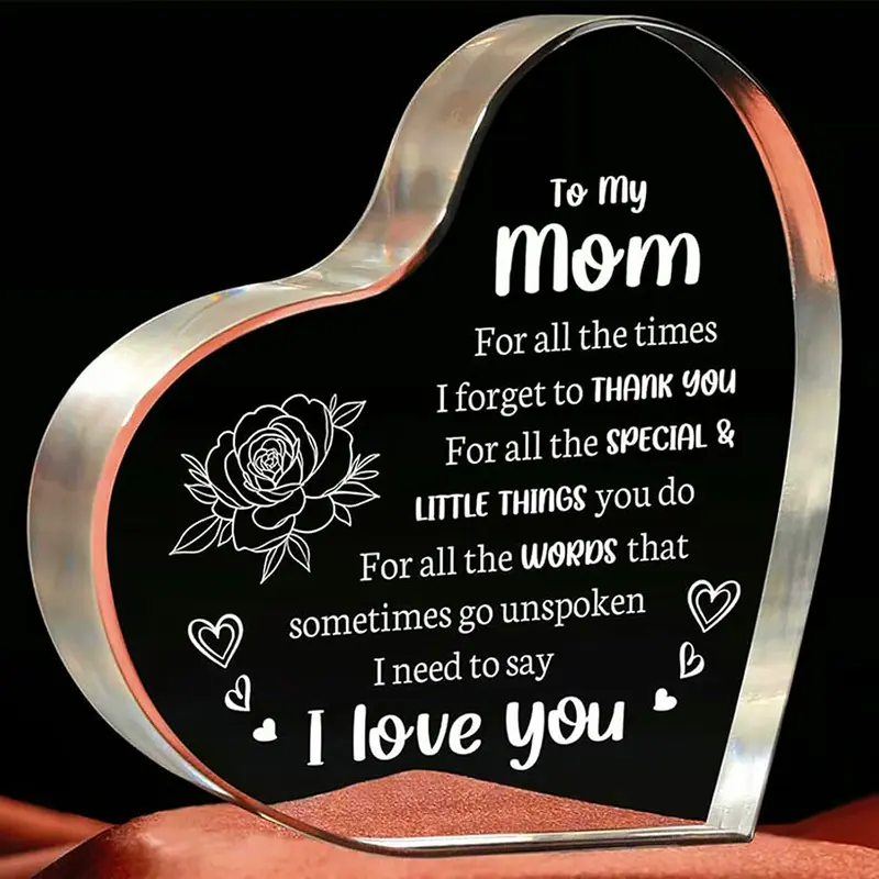 Acrylic Desktop Decoration Sign, Acrylic Heart-Shaped Decor Ornaments ,Home Decor for Living Room Bedroom Office, Signage, Decoration Items, Room Accessories,funny sign,desktop art decor,perfect gift for birthday,mother's day,father's day,valentine's day
