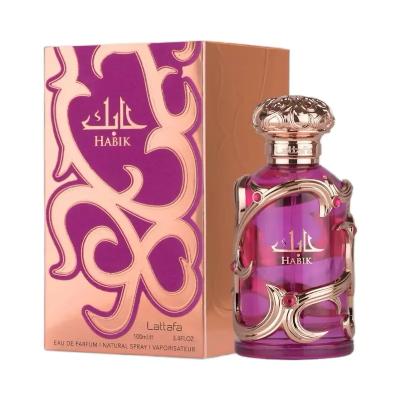 Lattafa Habik EDP Spray for Women (3.4 oz/100ml) - Cruelty-Free Floral Fruity Scent with Notes of Bergamot, Pear, and Musk, Ideal for Womens Gifts