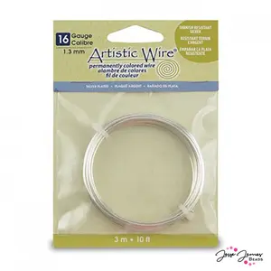 Artistic Beading Wire Tarnish Resistant Silver 16 Gauge