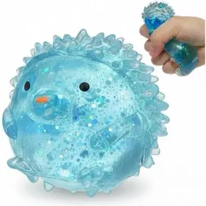Blue Hedgehog Slow Rebound Sugar Stress Balls, Cute Squishy Animal Squeeze Fidget Toys for Kids, Squishy Stress Sugar Ball Sensory Toys for Classroom Prizes,, Stocking Stuffers
