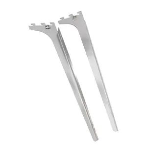 FixtureDisplays® 12" Heavy Duty Floating Shelf Bracket, Chrome-Plated Iron Wall Bracket, Countertop Support Bracket for Closet, Garage, Utility Storage Organization 18765