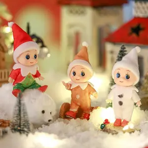 Baby Christmas Elf Doll Mini Miniature Shelf