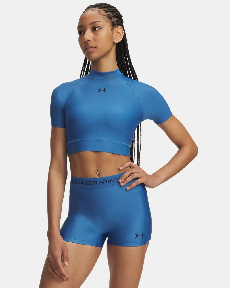 Under Armour HeatGear® Women's Crop Mock Short Sleeve