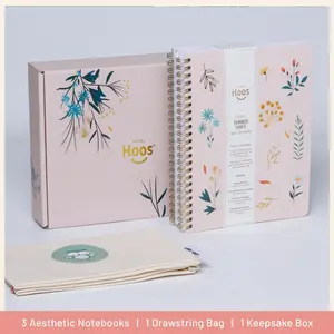 Summer Vibes Spiral Notebook Gift Set with Bag and Box