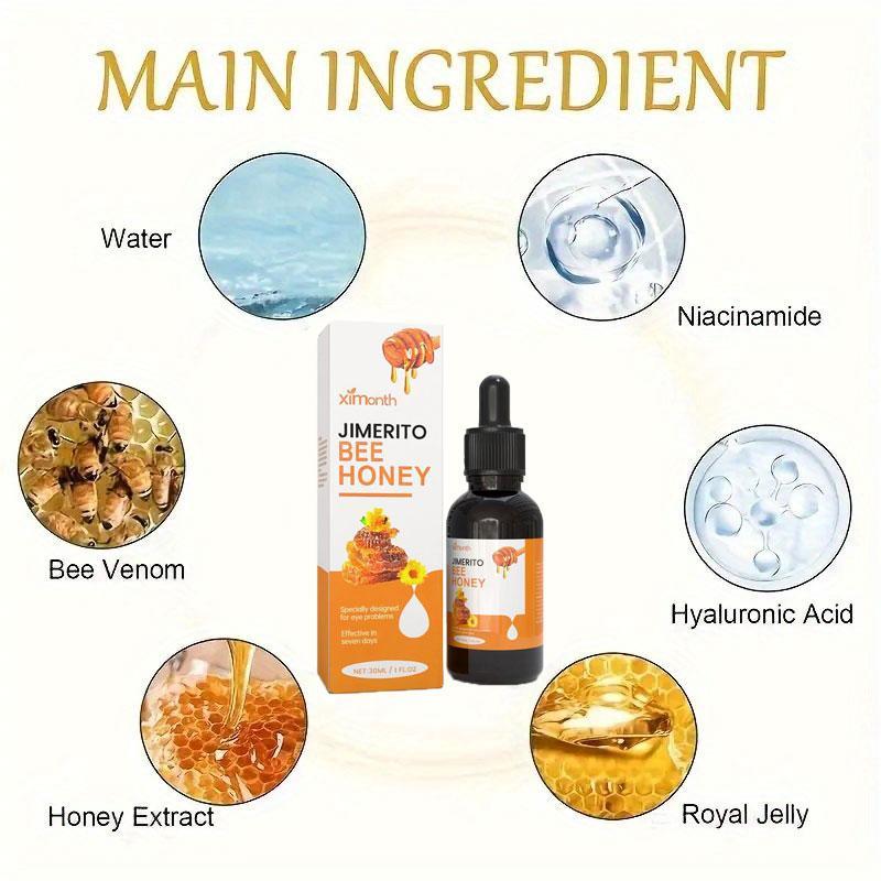 Bee Honey Eye Drops Refreshing Moisturizing Soothing for Dry Astringent Eyes Natural Fast Acting Daily Care 30mL Eyedrops